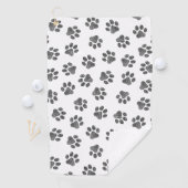 Doodle Paws, Dog Paws, Black Paws Golfhandtuch (Insitu)