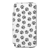 Doodle Paws, Dog Paws, Black Paws Incipio iPhone Geldbeutel-Hülle (Folio Vorderseite)