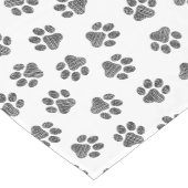Doodle Paws, Dog Paws, Black Paws Kurzer Tischläufer (Ecke)