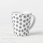 Doodle Paws, Dog Paws, Black Paws Milchtasse (Rechte Ecke)