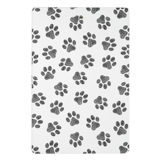 Doodle Paws, Dog Paws, Black Paws Mini Klemmbrett (Rückseite)