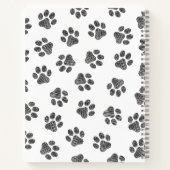 Doodle Paws, Dog Paws, Black Paws Notizblock (Rückseite)