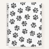 Doodle Paws, Dog Paws, Black Paws Notizblock (Vorderseite)