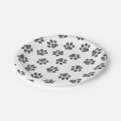 Doodle Paws, Dog Paws, Black Paws Pappteller (Schrägansicht)