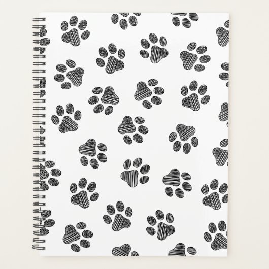 Doodle Paws, Dog Paws, Black Paws Planer (Vorderseite)