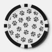 Doodle Paws, Dog Paws, Black Paws Pokerchips (Vorderseite)
