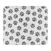 Doodle Paws, Dog Paws, Black Paws Schneidebrett (Vorderseite)