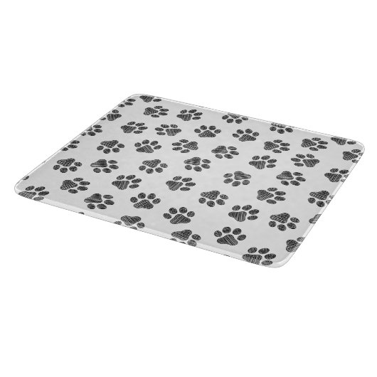 Doodle Paws, Dog Paws, Black Paws Schneidebrett (Ecke)