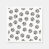 Doodle Paws, Dog Paws, Black Paws Serviette (Vorderseite)