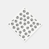 Doodle Paws, Dog Paws, Black Paws Serviette (Ecke)