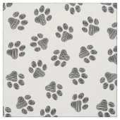 Doodle Paws, Dog Paws, Black Paws Stoff (Muster)