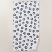 Doodle Paws, Dog Paws, Black Paws Strandtuch (Vorderseite)