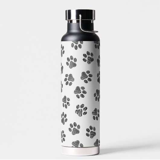 Doodle Paws, Dog Paws, Black Paws Trinkflasche (Links)