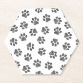 Doodle Paws, Dog Paws, Black Paws Untersetzer (Vorderseite)