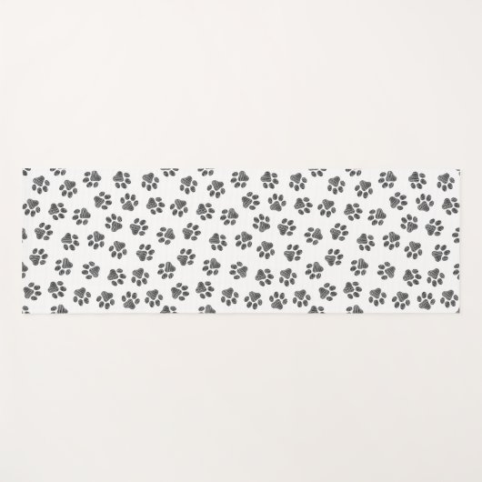 Doodle Paws, Dog Paws, Black Paws Yogamatte (Vorderseite (Horizontal))