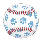 Doodle Paws, Dog Paws, Blue Paws Baseball (Rückseite)