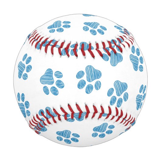 Doodle Paws, Dog Paws, Blue Paws Baseball (Vorderseite)