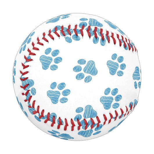 Doodle Paws, Dog Paws, Blue Paws Baseball (Vorderseite Links)