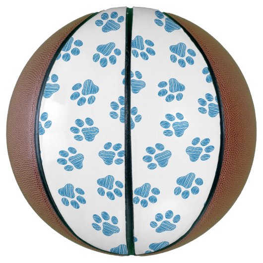 Doodle Paws, Dog Paws, Blue Paws Basketball (Vertikal)