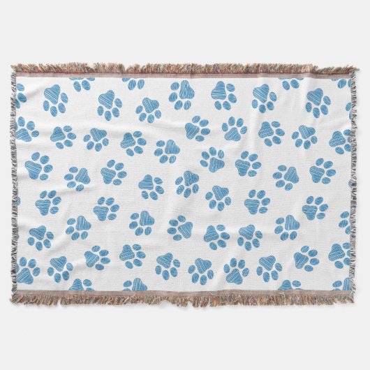Doodle Paws, Dog Paws, Blue Paws Decke (Vorderseite)
