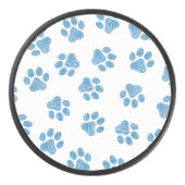 Doodle Paws, Dog Paws, Blue Paws Eishockey Puck (Vorderseite)
