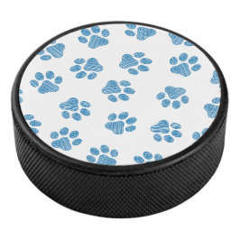 Doodle Paws, Dog Paws, Blue Paws Eishockey Puck