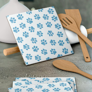 Doodle Paws, Dog Paws, Blue Paws Fliese