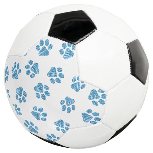 Doodle Paws, Dog Paws, Blue Paws Fußball (Dreiviertel)