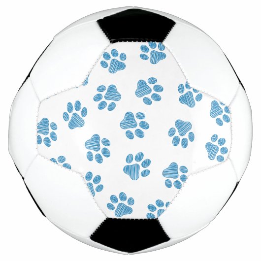 Doodle Paws, Dog Paws, Blue Paws Fußball (Vorderseite)