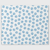 Doodle Paws, Dog Paws, Blue Paws Geschenkpapier (Flach)