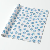 Doodle Paws, Dog Paws, Blue Paws Geschenkpapier (Ungerollt)