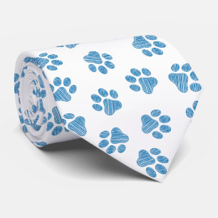 Doodle Paws, Dog Paws, Blue Paws Krawatte