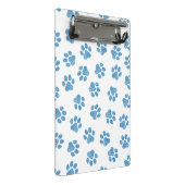 Doodle Paws, Dog Paws, Blue Paws Mini Klemmbrett (Schrägansicht)