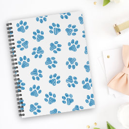 Doodle Paws, Dog Paws, Blue Paws Notizblock