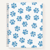 Doodle Paws, Dog Paws, Blue Paws Notizblock (Vorderseite)