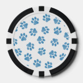 Doodle Paws, Dog Paws, Blue Paws Pokerchips (Vorderseite)