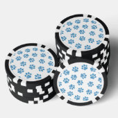 Doodle Paws, Dog Paws, Blue Paws Pokerchips (Stapel)