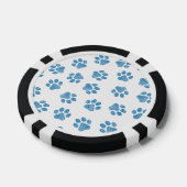 Doodle Paws, Dog Paws, Blue Paws Pokerchips (Einzeln)