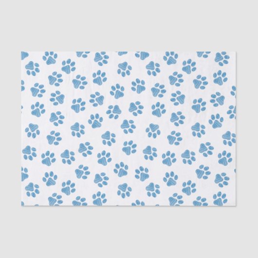 Doodle Paws, Dog Paws, Blue Paws Seidenpapier (Vorderseite)
