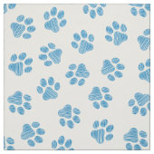 Doodle Paws, Dog Paws, Blue Paws Stoff (Muster)