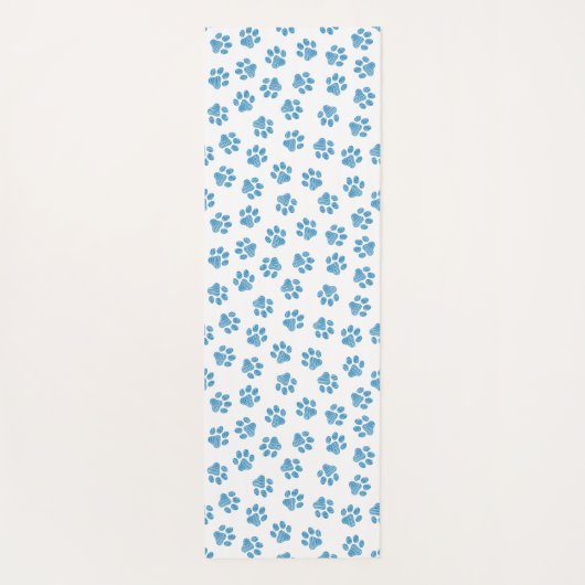 Doodle Paws, Dog Paws, Blue Paws Yogamatte (Rückseite)