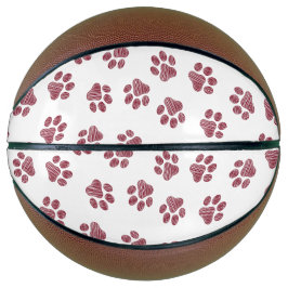 Doodle Paws, Dog Paws, Burgund Paws Basketball