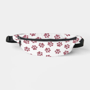 Doodle Paws, Dog Paws, Burgund Paws Bauchtasche