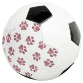 Doodle Paws, Dog Paws, Burgund Paws Fußball (Dreiviertel)