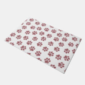 Doodle Paws, Dog Paws, Burgund Paws Fußmatte (Schrägansicht)