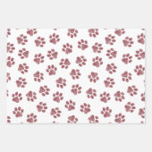 Doodle Paws, Dog Paws, Burgund Paws Geschenkpapier Set (Vorderseite 2)