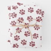 Doodle Paws, Dog Paws, Burgund Paws Geschenkpapier Set (Beispiel)