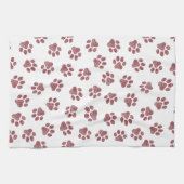 Doodle Paws, Dog Paws, Burgund Paws Geschirrtuch (Horizontal)
