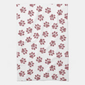 Doodle Paws, Dog Paws, Burgund Paws Geschirrtuch (Vertikal)
