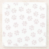 Doodle Paws, Dog Paws, Burgund Paws Glasuntersetzer (Rückseite)